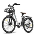 Miniatyrbild 3 av 4: Elektrisk cykel FAFREES F26 Lasting - Motor 250W Batteri 36V20.3Ah Assisterad Räckvidd 160KM Mekanisk Skivbroms - Vit