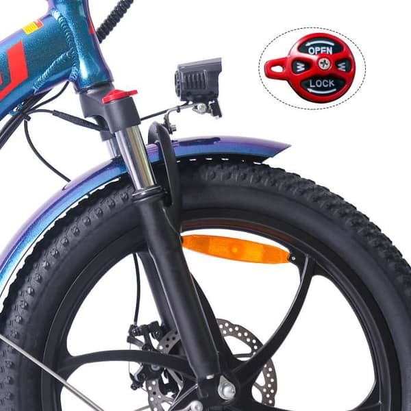 Elcykel 20'' FAFREES F20 PRO Max 25 km/h 250W 36V 18Ah Fällcykel Blå