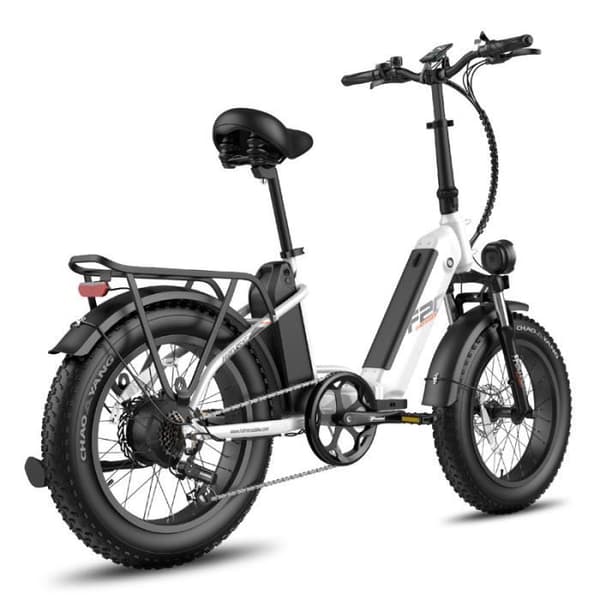 Elcykel, Fafrees FF20 Polar, 20*4.0 Tjock däck, två batterier 10.4Ah*2, 48V 500W Motor, räckvidd 95-160km, Vit