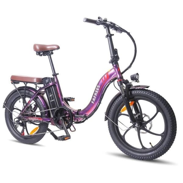 FAFREES F20 Pro - Elcykel - 20" hjul - 250W motor - 36V 18AH batteri - Bländande lila