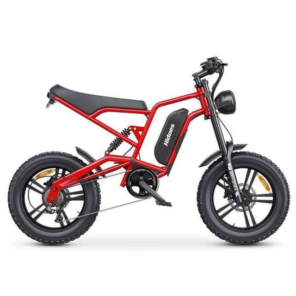 Hidoes HD-B6 Elcykel - Motor 1200W Batteri 48V15.6AH Hydrauliska Skivbromsar - Röd