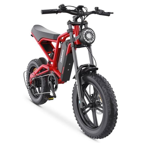 Hidoes HD-B6 Elcykel - Motor 1200W Batteri 48V15.6AH Hydrauliska Skivbromsar - Röd