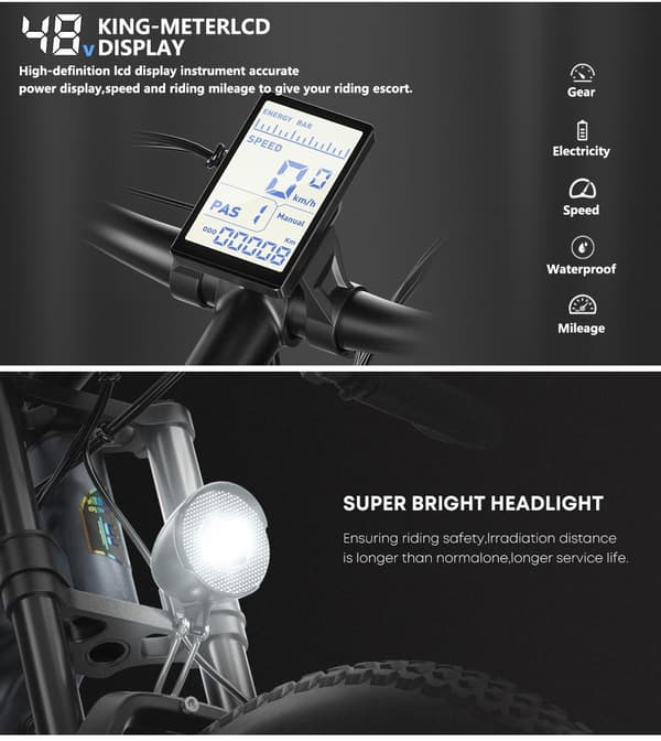 Shengmilo MX05 Elcykel 1000W Motor 48V 17.5Ah Batteri 26 Tums Fat Tire El-Mountainbike Vuxen Elcykel