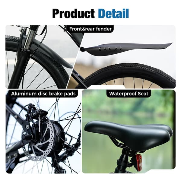 iScooter EB3 Elcykel 36V 10.4Ah Batteri 500W Motor Max räckvidd 100km 26 Tums Elcykel