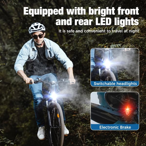 iScooter EB3 Elcykel 36V 10.4Ah Batteri 500W Motor Max räckvidd 100km 26 Tums Elcykel