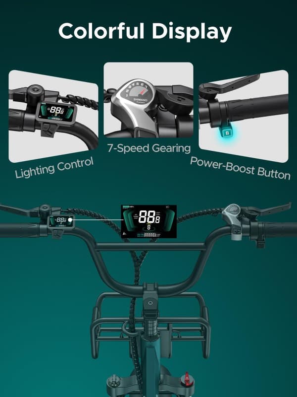 ENGWE L20 Boost e-cykel, 250W motor, 75Nm drejningsmoment, 48V13Ah batteri, 20×4.0" dæk, 126 km rækkevidde, fremragende til både byture og eventyr