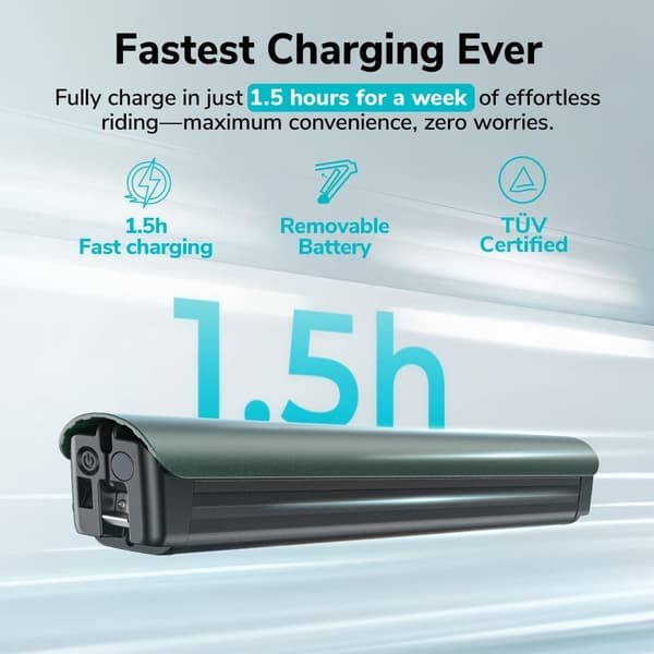 ENGWE N1 PRO Elcykel I Kulstof – 250W Centermotor, 80Nm Moment, 100KM Rækkevidde, 1,5T Opladning, 19KG – Til Pendling & Ture