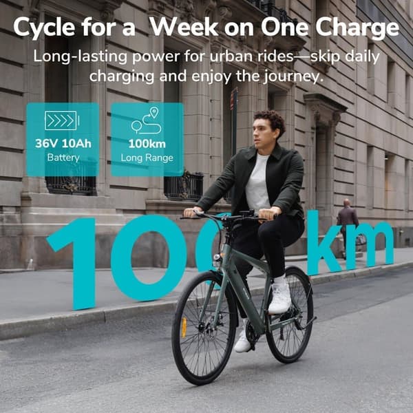 ENGWE N1 AIR , Kolfiberram, 15,6KG Lätt, 250W Motor, 40Nm Vridmoment, 360Wh Batteri, 100KM Räckvidd , För Stadspendling Och Daglig Cykling