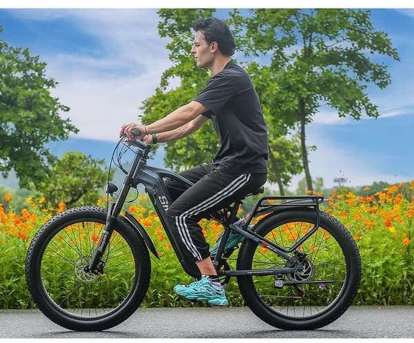 Shengmilo MX05 26 * 3,0 tum breda däck 1000W motor 48V 17,5AH batteri 42 km/h 90 km hydraulisk skivbroms vuxen elcykel
