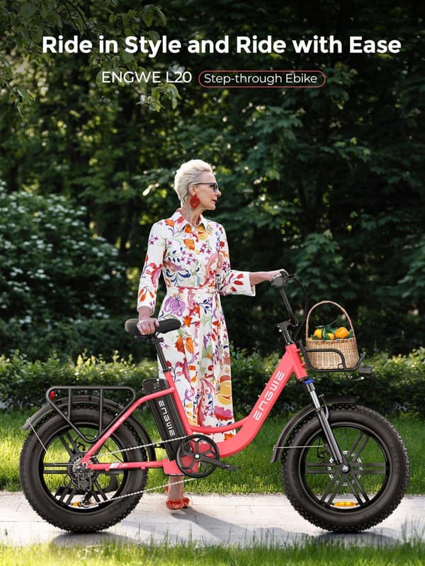 ENGWE L20 – 250W Motor, 50Nm Moment, 48V 13Ah Batteri, 20×4.0” Dæk, 140KM Rækkevidde, 25KM/H Topfart – Ideel Til Daglig Pendling Og Weekendture