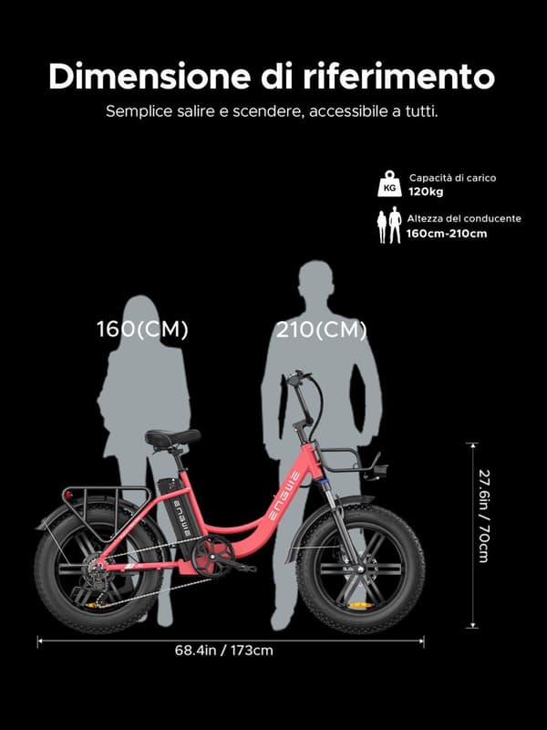 ENGWE L20 – 250W Motor, 50Nm Moment, 48V 13Ah Batteri, 20×4.0” Dæk, 140KM Rækkevidde, 25KM/H Topfart – Ideel Til Daglig Pendling Og Weekendture