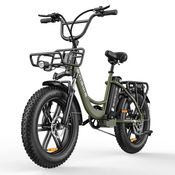 ENGWE L20 – 250W Motor, 50Nm Moment, 48V 13Ah Batteri, 20×4.0” Dæk, 140KM Rækkevidde, 25KM/H Topfart – Ideel Til Daglig Pendling Og Weekendture Grøn