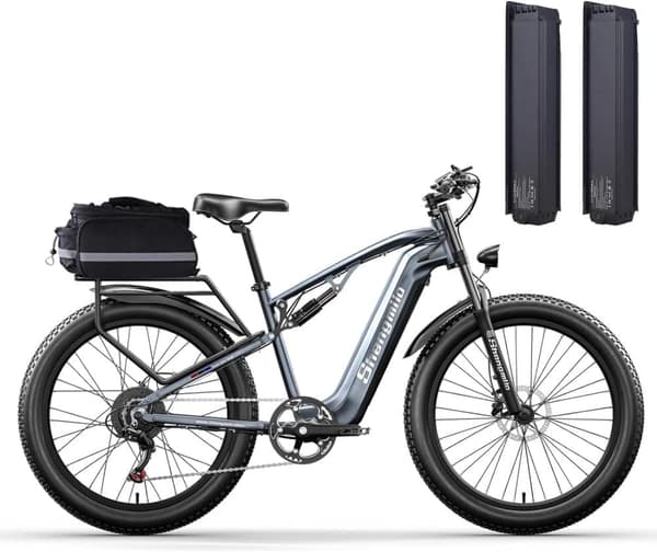Shengmilo MX05 Elcykel för vuxna 1000W motor 26*3,0 tum breda däck 48V 17,5AH batteri 90 km 42 km/h hydraulisk skivbroms