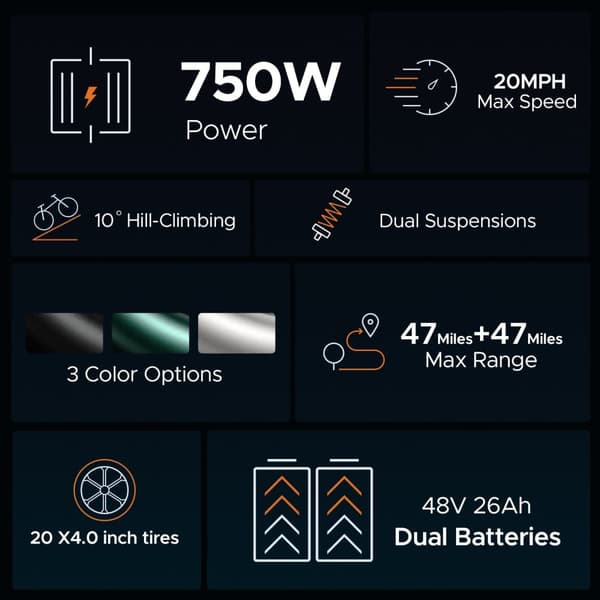 ENGWE M20 – 250W Børsteløs Motor, 55Nm Moment, 48V 13Ah/26Ah Batteri, 20×4.0” Dæk, 75KM Rækkevidde, 25KM/T – Skabt Til Kraft Og Byeventyr
