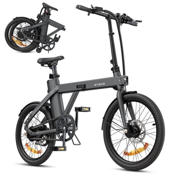 ENGWE P20 Elcykel, 250W Motor, 42Nm Moment, 36V 9,6Ah Batteri, 20×1,95” Dæk, 100KM Rækkevidde, 25KM/H Hastighed, Perfekt Til Glatte Bypendlinger