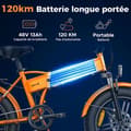 Miniatyrbild 4 av 6: ENGWE EP-2 BOOST - Hopfällbar Elcykel 20" - Batteri 48V 13Ah - Räckvidd 100km - Med Främre Dämpare - VTC Fat bike, Grå