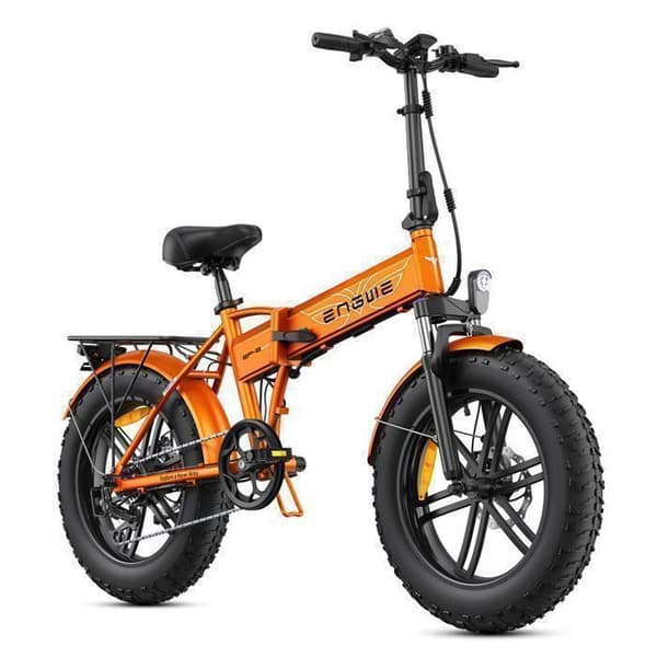 ENGWE EP-2 BOOST - Fällbar elcykel 20" - Batteri 48V 13Ah - Räckvidd 100km - Med framfjädring - Fat bike, Orange