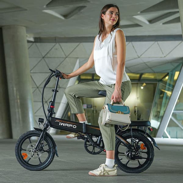 DYU A1F Pro Elcykel 16 Tums Hopfällbar Elcykel 36V 7.5Ah Batteri 250W Motor LED-Display Bromssystem Skivbroms Lämplig för Vuxna och Tonåringar