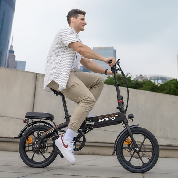 DYU A1F Pro Elcykel 16 Tums Hopfällbar Elcykel 36V 7.5Ah Batteri 250W Motor LED-Display Bromssystem Skivbroms Lämplig för Vuxna och Tonåringar