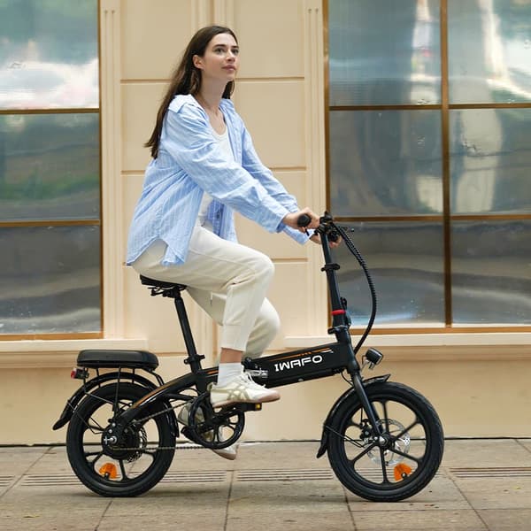 DYU A1F Pro Elcykel 16 Tums Hopfällbar Elcykel 36V 7.5Ah Batteri 250W Motor LED-Display Bromssystem Skivbroms Lämplig för Vuxna och Tonåringar