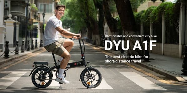DYU A1F Pro Elcykel 16 Tums Hopfällbar Elcykel 36V 7.5Ah Batteri 250W Motor LED-Display Bromssystem Skivbroms Lämplig för Vuxna och Tonåringar