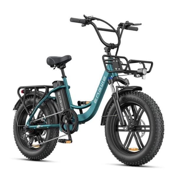 Elcykel ENGWE L20 Boost - Motor 250W Batteri 48V13Ah Däck 20 Tum Mekaniska Skivbromsar - Grön
