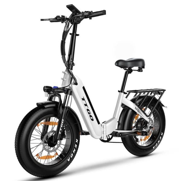TTGO F6 Elcykel - Motor 250W Batteri 36V25AH 20 Tums Däck Hydrauliska Bromsar – Vit