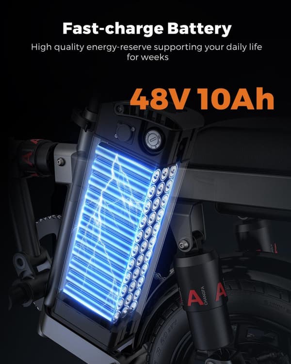 ENGWE T14 Elcykel, Maks hastighed 25 km/t, 250W Motor, 30N·m Moment, 14x2.125 Dæk, 48V 10Ah Lithiumbatteri,25 km Elektrisk tilstand,42 km PAS tilstand