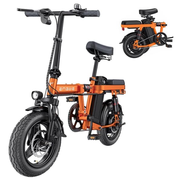 ENGWE T14 Elcykel, Maks hastighed 25 km/t, 250W Motor, 30N·m Moment, 14x2.125 Dæk, 48V 10Ah Lithiumbatteri,25 km Elektrisk tilstand,42 km PAS tilstand
