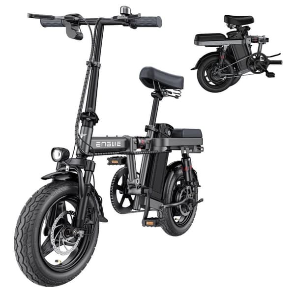 ENGWE T14 Elcykel, Maks hastighed 25 km/t, 250W Motor, 30N·m Moment, 14x2.125 Dæk, 48V 10Ah Lithiumbatteri,25 km Elektrisk tilstand,42 km PAS tilstand