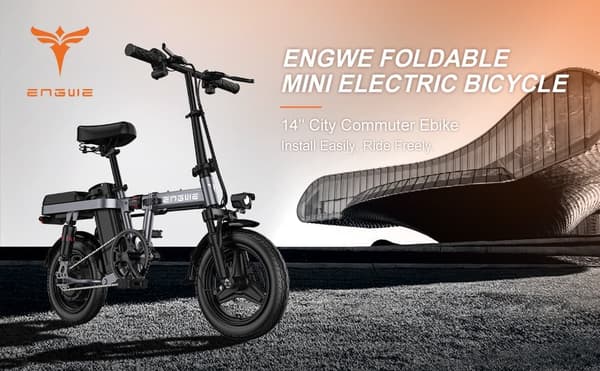 ENGWE T14 Elcykel, Maks hastighed 25 km/t, 250W Motor, 30N·m Moment, 14x2.125 Dæk, 48V 10Ah Lithiumbatteri,25 km Elektrisk tilstand,42 km PAS tilstand