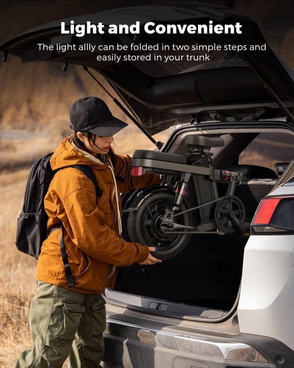 ENGWE T14 Elcykel, Maks hastighed 25 km/t, 250W Motor, 30N·m Moment, 14x2.125 Dæk, 48V 10Ah Lithiumbatteri,25 km Elektrisk tilstand,42 km PAS tilstand