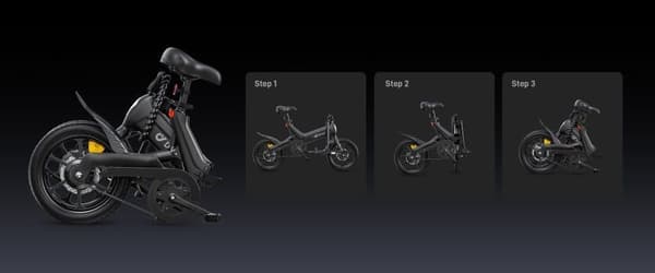 DYU A16 Elcykel 250W Motor 16 Tums Däck 36V 10Ah Batteri 55KM Körsträcka Hopfällbart Bromssystem Skivbroms Elcykel Lämplig för Vuxna och Tonåringar