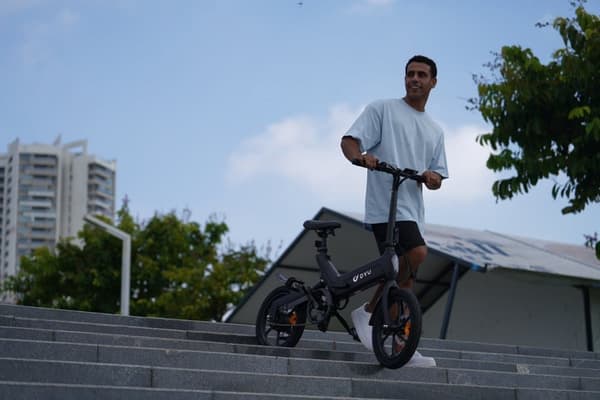 DYU A16 Elcykel 36V10AH Litiumbatteri 350W Motor 16 Tums Däck 55 Räckvidd Hopfällbar Elcykel för Stad