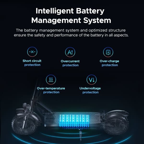 ENGWE Y600 El-scooter,600W Motor, 10x4.0 Däck,70KM Räckvidd,28 N.m Vridmoment, 48V18.2AH Batteri, Max Lutning 15° – Smidig för stad och backar