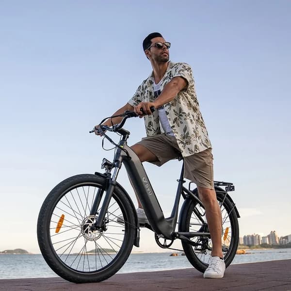 DYU C1 Elcykel 48V10AH Litiumbatteri 350W Motor 26 Tums Däck 55 Räckvidd Stads Elcykel