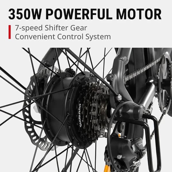 DYU C1 Elcykel 48V10AH Litiumbatteri 350W Motor 26 Tums Däck 55 Räckvidd Stads Elcykel