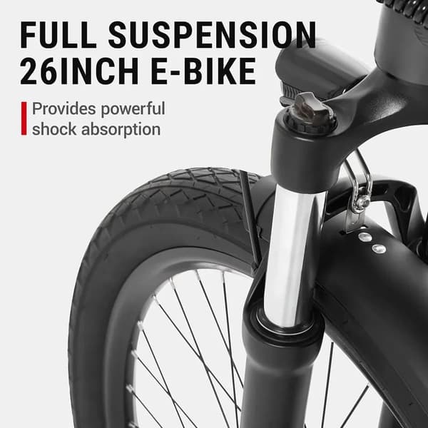 DYU C1 Elcykel 48V10AH Litiumbatteri 350W Motor 26 Tums Däck 55 Räckvidd Stads Elcykel