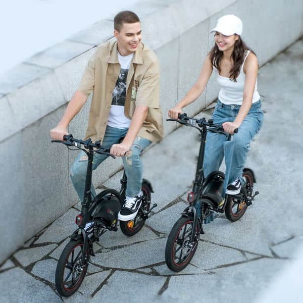 DYU D3F 14 tums mini hopfällbar elcykel, 250W motor, 36V 10AH batteri,.