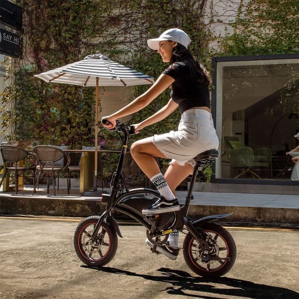 DYU D3F 14 tums mini hopfällbar elcykel, 250W motor, 36V 10AH batteri,.