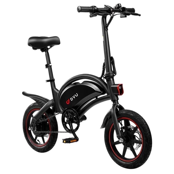 DYU D3F 14 tums mini hopfällbar elcykel, 250W motor, 36V 10AH batteri,.