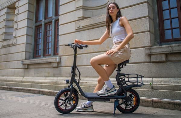 DYU C4 Elcykel 250W Motor 14 Tums Däck 36V 10Ah Batteri 42KM Körsträcka Skivbroms Elcykel Lämplig för Vuxna och Tonåringar