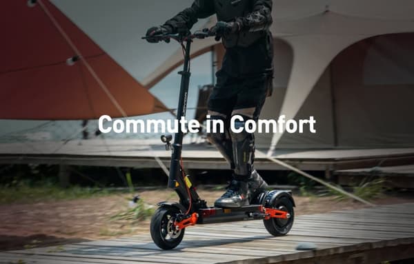 1,630 / 5,000 Joyor T6 Elscooter med 48V 18Ah Batteri | 70 km Räckvidd | 600W Motor | Hydraulisk Fjädring och Bärbar Design