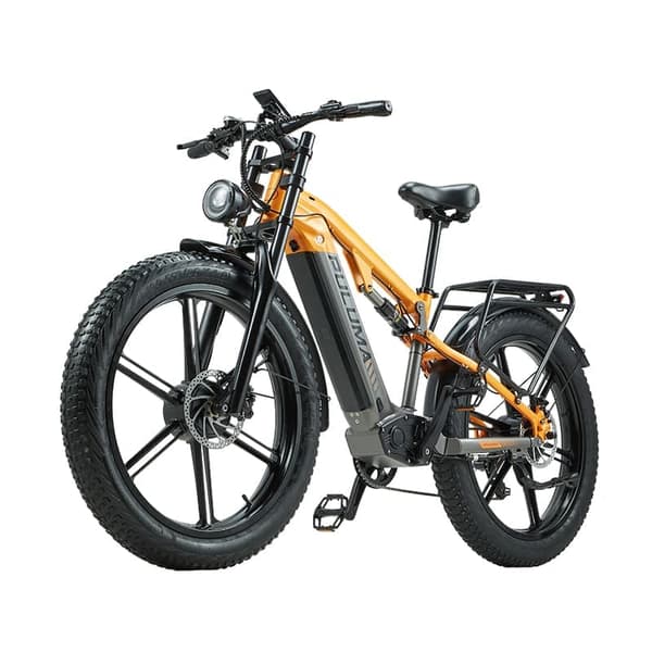 PULUMA PH003 2000W elcykel med dobbelte motorer, 26-tommer fedtdæk, fuld affjedring, 48V 20Ah batteri, maks. rækkevidde 80-90 km, hydrauliske bremser
