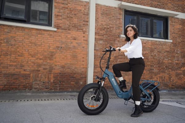 DYU FF500 Elcykel 48V 13,5Ah Batteri 500W Motor Stadscykling Dam 20*4,0 Elcykel med feta däck