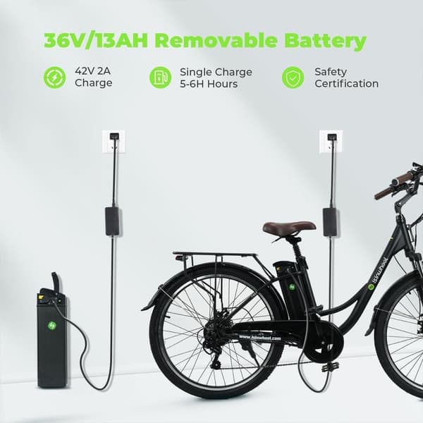 Klassisk elcykel iSinwheel U2 - 26" - 350W 36V 13Ah - Pendling