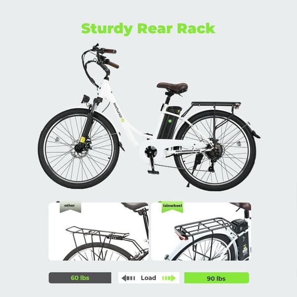 Klassisk elcykel iSinwheel U2 - 26" - 350W 36V 13Ah - Pendling