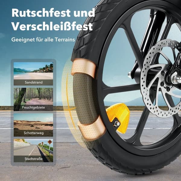 Sammenklappelig Elcykel iSinwheel U3 - 16" - 500W 36V 7.8Ah - Sort