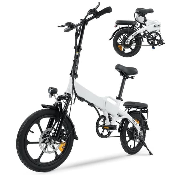 Sammenklappelig Elcykel iSinwheel U3 - 16" - 500W 36V 7.8Ah - Sort Hvid
