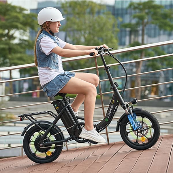 City Elcykel iSinwheel U4, 36V 10.4AH 250W, 16" Fod Elcykel - Sort